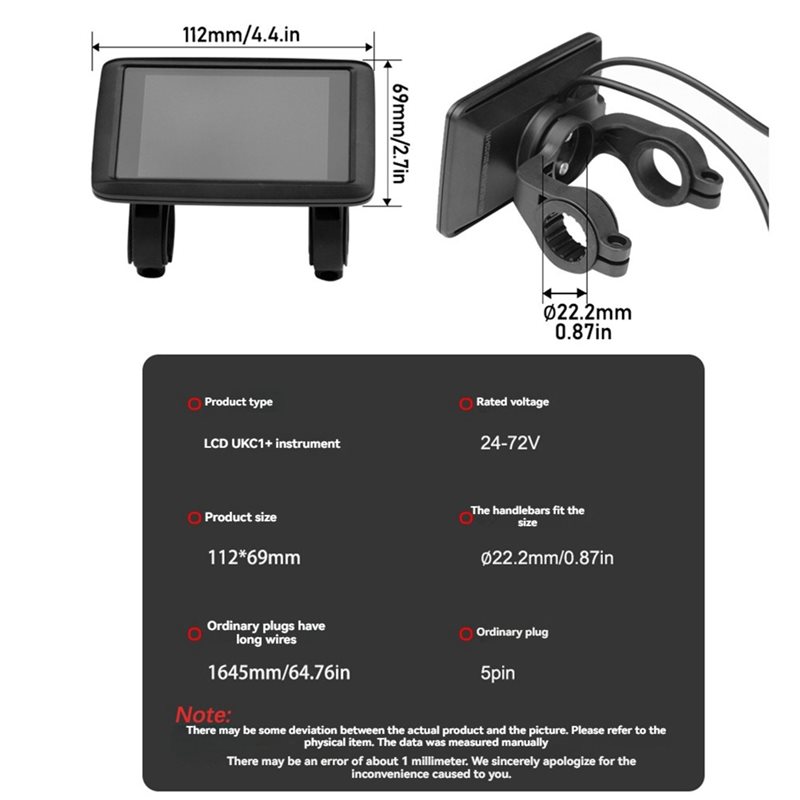 Medidor con pantalla LCD HOES- - Sine Wave Controller 48V 72V 80A reseña y precio